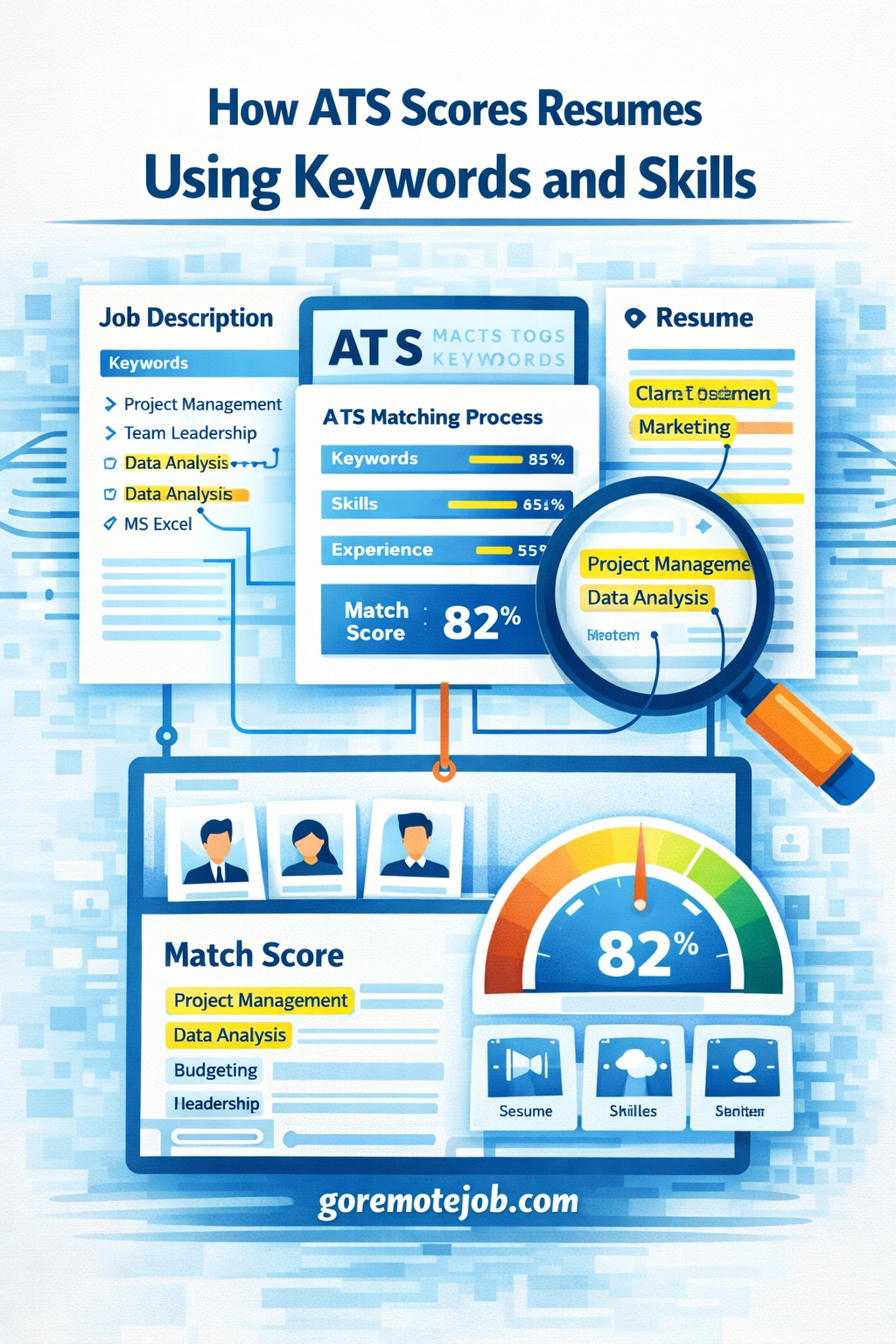 How ATS scores resumes using keywords and skills